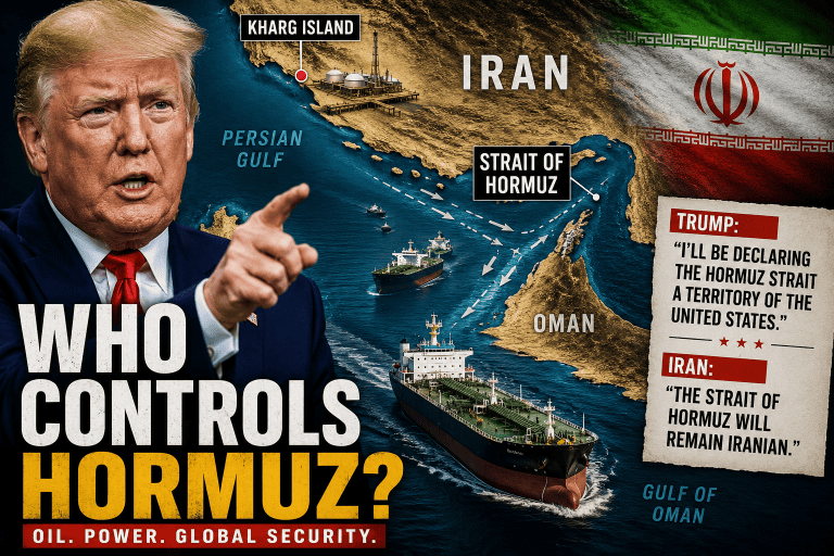Trump Says Strait of Hormuz Will Become U.S. Territory as Iran Pushes Back